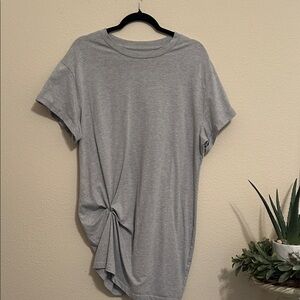Gray Women's Casual T Shirt Dress